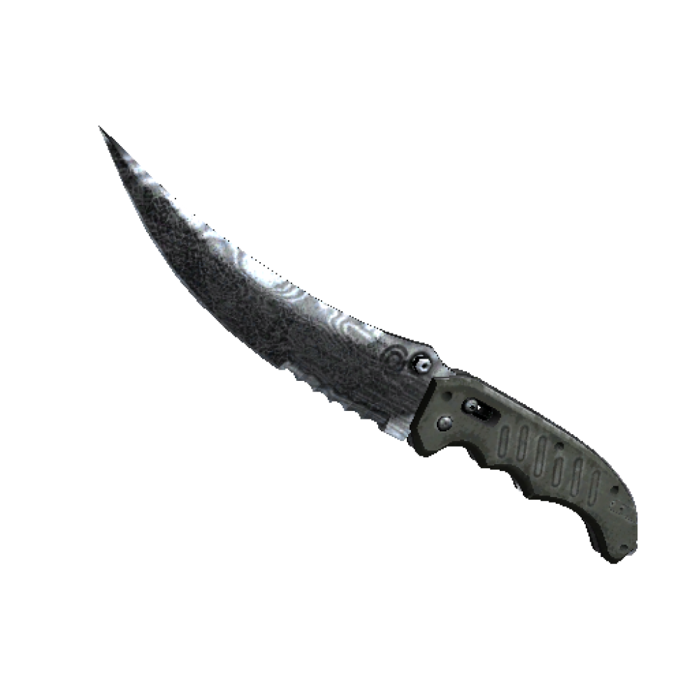 Flip Knife | Damascus Steel (Battle-Scarred)