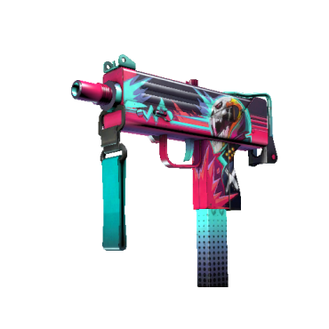 MAC-10 | Neon Rider (Well-Worn)